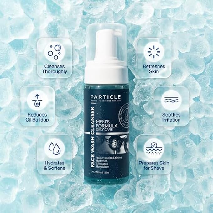 PARTICLE MENS FACE WASH - ANTI AGING FACE CLEANSER FOR MEN (5.07 OZ) - DAILY MOISTURIZING FACE WASH FOR MEN - REVITALIZES, HYDRATES & SOOTHES, ALL SKIN TYPES & ALL AGES - Image 2